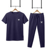 2 Pcs Men's Micro Interlock Printed Tracksuit