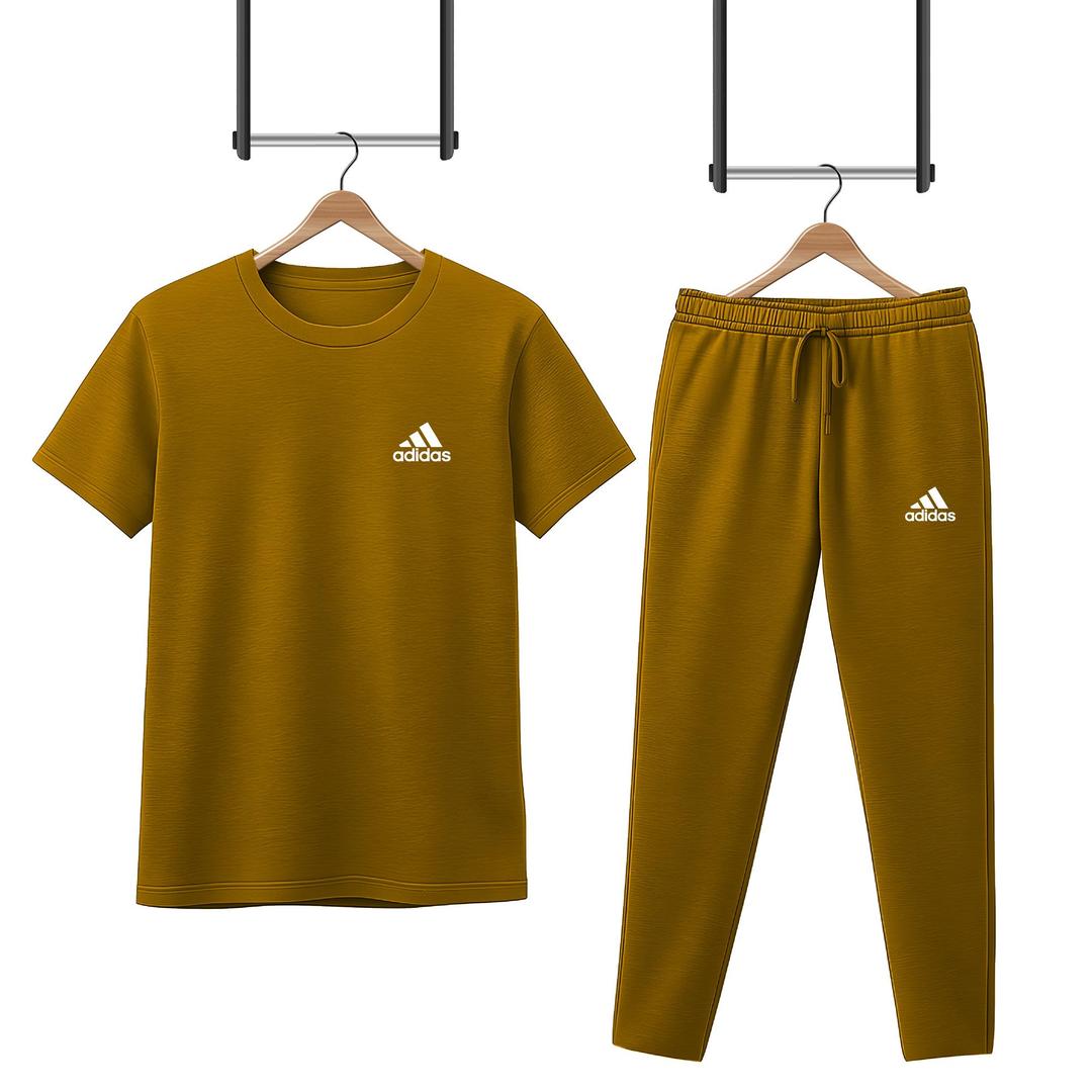 2 Pcs Men's Micro Interlock Printed Tracksuit