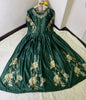 Women's Stitched Shamroz Silk Embroidered  Maxi