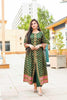 2 Pcs Women's stitched Katan Silk Printed Maxi