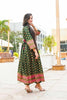 2 Pcs Women's stitched Katan Silk Printed Maxi