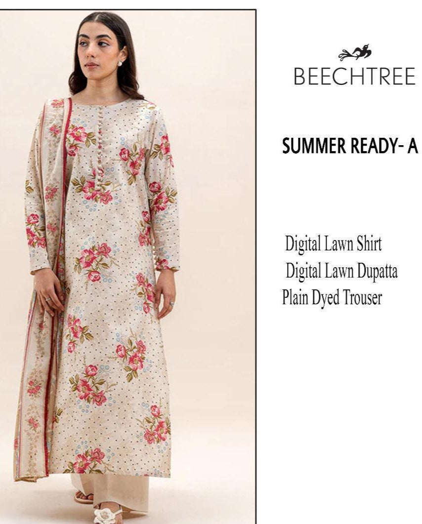 3 Pcs Woman's Unstitched Printed Suit