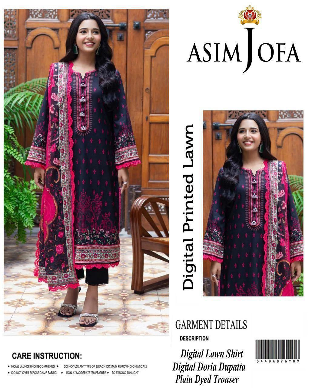 3 Pcs Woman's Unstitched Printed Suit