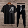 Stylish Men's Printed Polyester Track suit  2Pcs Set For Comfort and Style