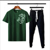 Stylish Men's Printed Polyester Track suit  2Pcs Set For Comfort and Style