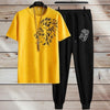 Stylish Men's Printed Polyester Track suit  2Pcs Set For Comfort and Style